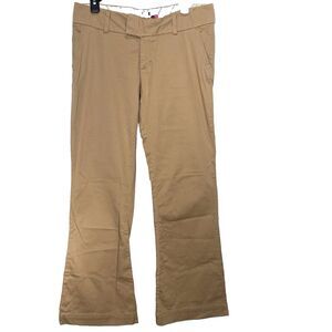 OLD COLLEGE INN Low Rise Flare Pants Chinos Stretch Y2K Womens 11 Khaki Tan